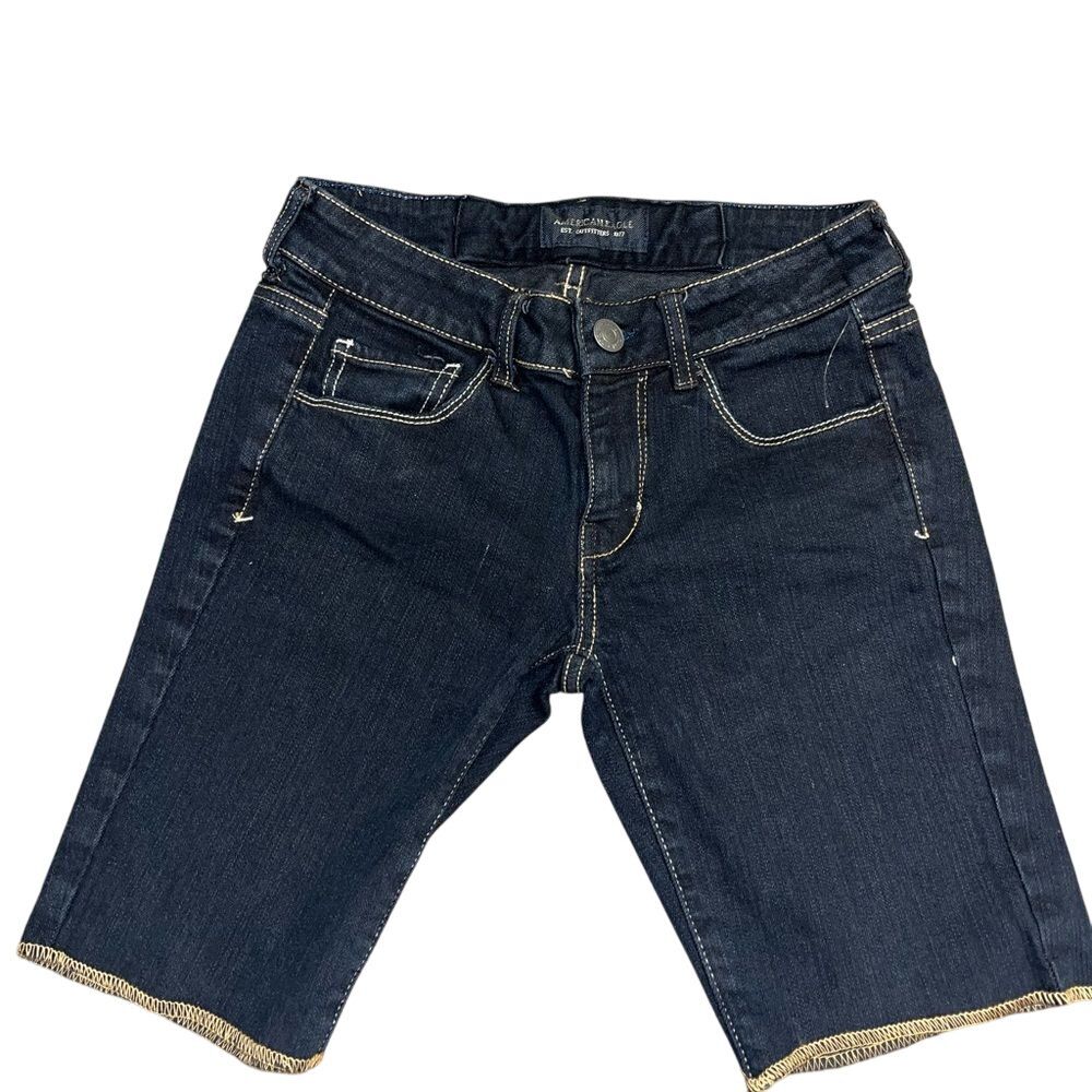 American Eagle Outfitters Dark Wash Denim Bermuda Shorts